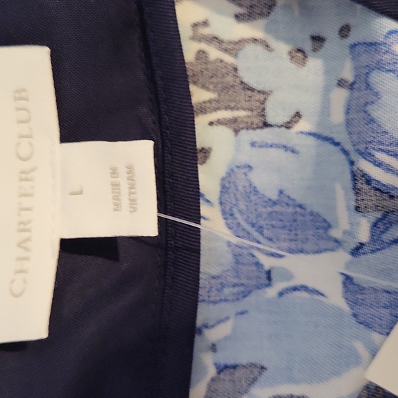 Charter Club Blue Floral Kimono Top - Picture 4 of 6